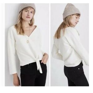 Madewell Ivory Cotton 3/4 Sleeve NWT Medium